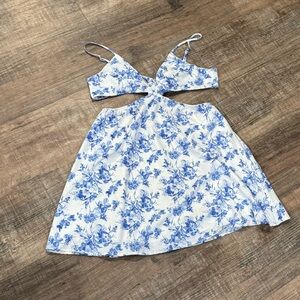 Women’s Mini Cut-Out Floral Dress - Size XL